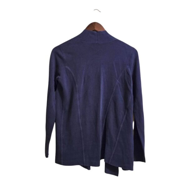 Eileen Fisher Blue Open Front Minimalist Cardigan Sz S - Picture 4 of 7